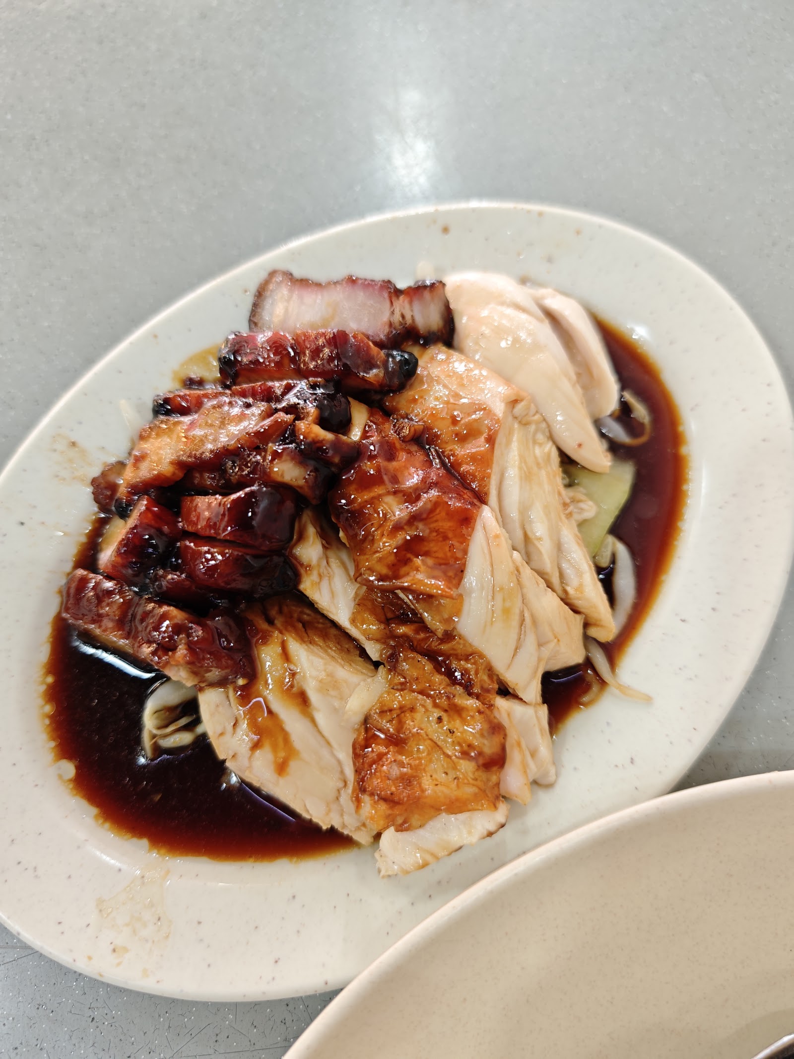 Chieken & Roasted Pork & BBQ Pork Rice 鸡+烧肉＋叉烧饭